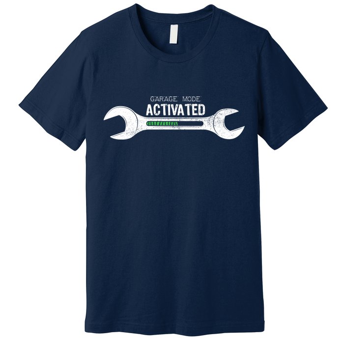 Garage Mode Activated Funny Mechanic Premium T-Shirt