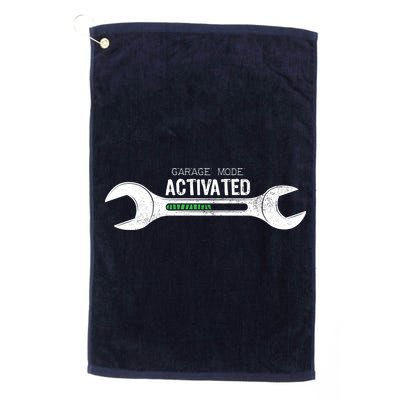 Garage Mode Activated Funny Mechanic Golf Towel