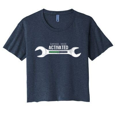 Garage Mode Activated Funny Mechanic Crop Top