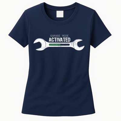 Garage Mode Activated Funny Mechanic Womens T-Shirt
