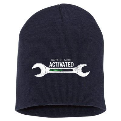 Garage Mode Activated Funny Mechanic Short Acrylic Beanie