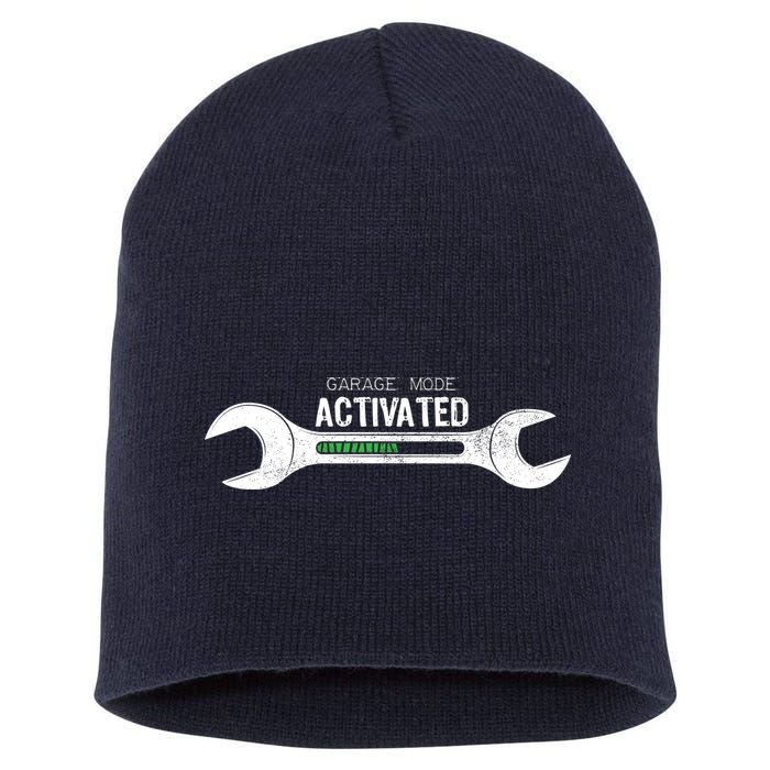 Garage Mode Activated Funny Mechanic Short Acrylic Beanie