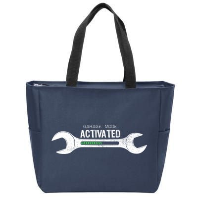 Garage Mode Activated Funny Mechanic Zip Tote Bag