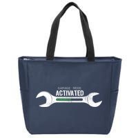 Garage Mode Activated Funny Mechanic Zip Tote Bag