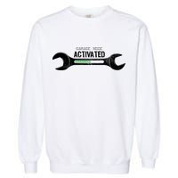 Garage Mode Activated Funny Mechanic Garment-Dyed Sweatshirt