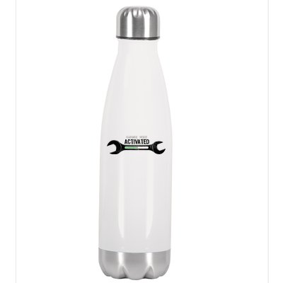 Garage Mode Activated Funny Mechanic Stainless Steel Insulated Water Bottle