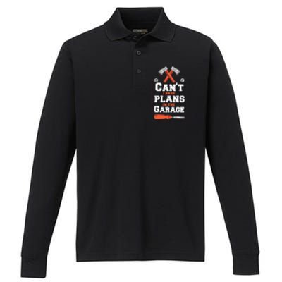 Garage Plans Performance Long Sleeve Polo