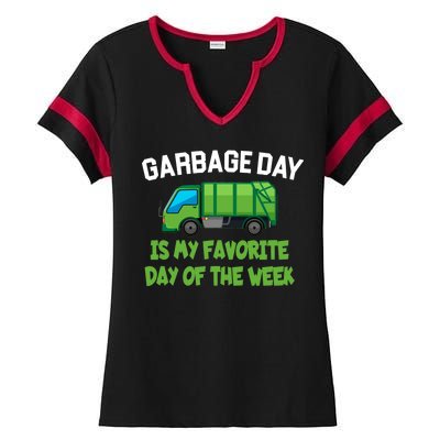 Garbage Day Is My favorite Day Ladies Halftime Notch Neck Tee