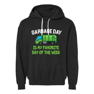 Garbage Day Is My favorite Day Garment-Dyed Fleece Hoodie