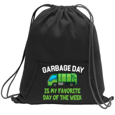 Garbage Day Is My favorite Day Sweatshirt Cinch Pack Bag