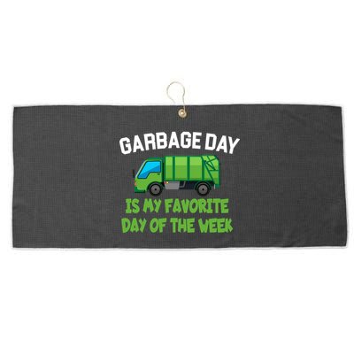 Garbage Day Is My favorite Day Large Microfiber Waffle Golf Towel