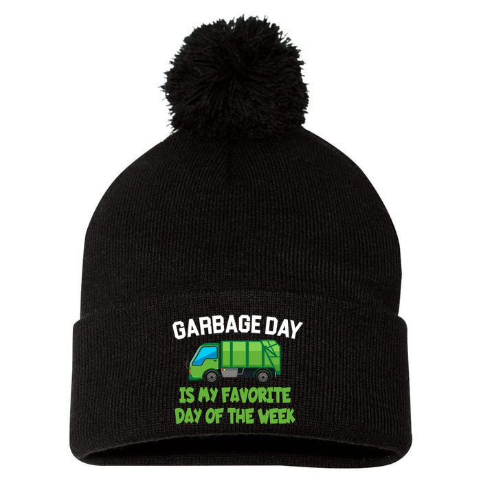 Garbage Day Is My favorite Day Pom Pom 12in Knit Beanie