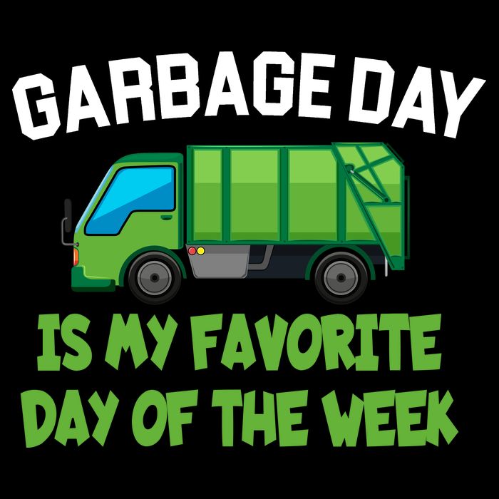 Garbage Day Is My favorite Day Womens T-Shirt