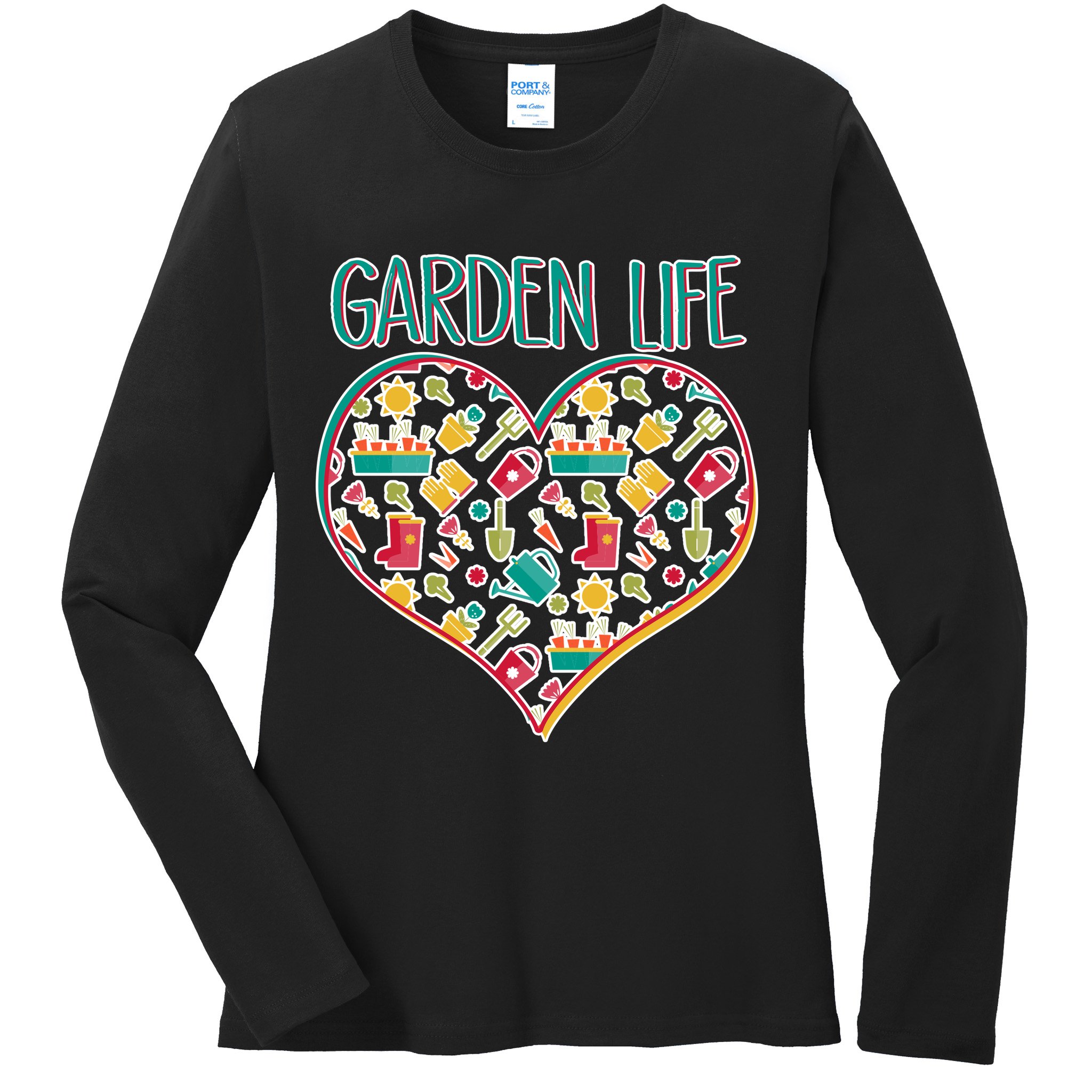 Garden Life Doodle Ladies Long Sleeve Shirt