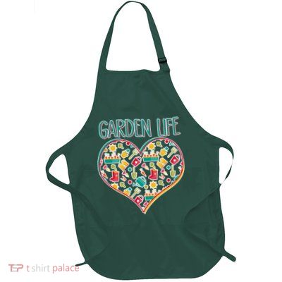 Garden Life Doodle Full-Length Apron With Pockets