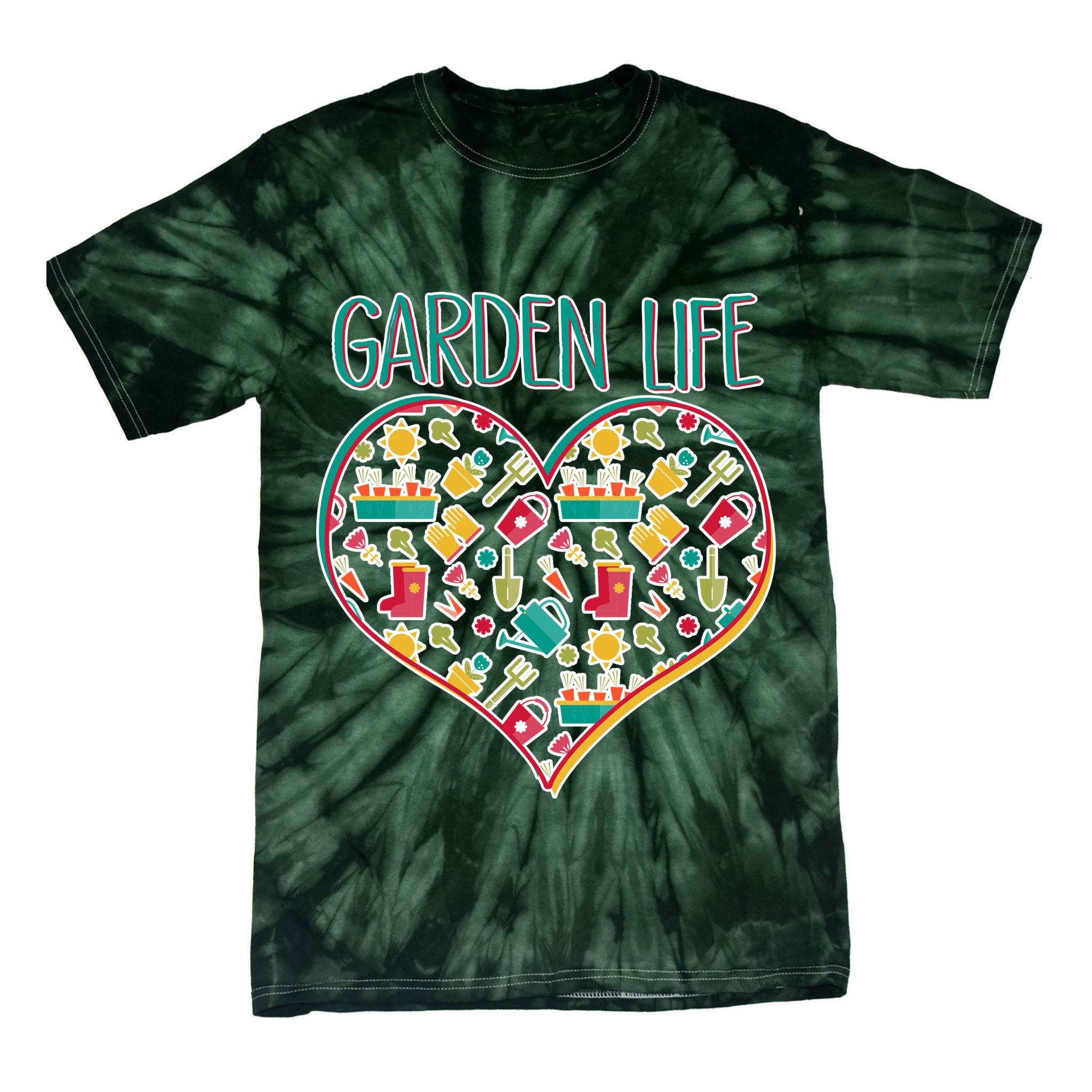 Garden Life Doodle Tie-Dye T-Shirt
