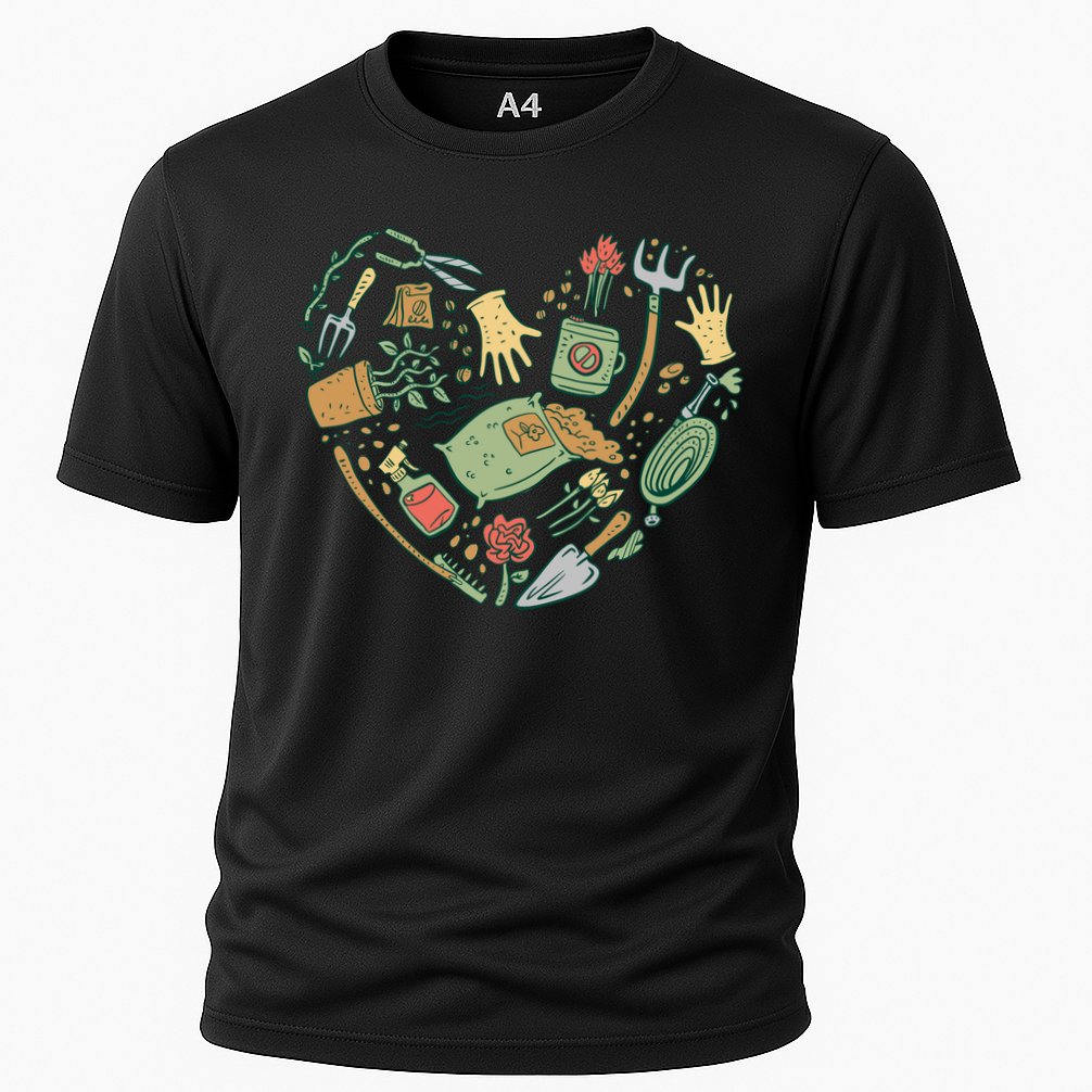 Garden Tools Heart Cooling Performance Crew T-Shirt