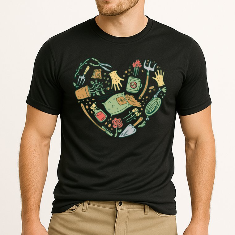 Garden Tools Heart Cooling Performance Crew T-Shirt