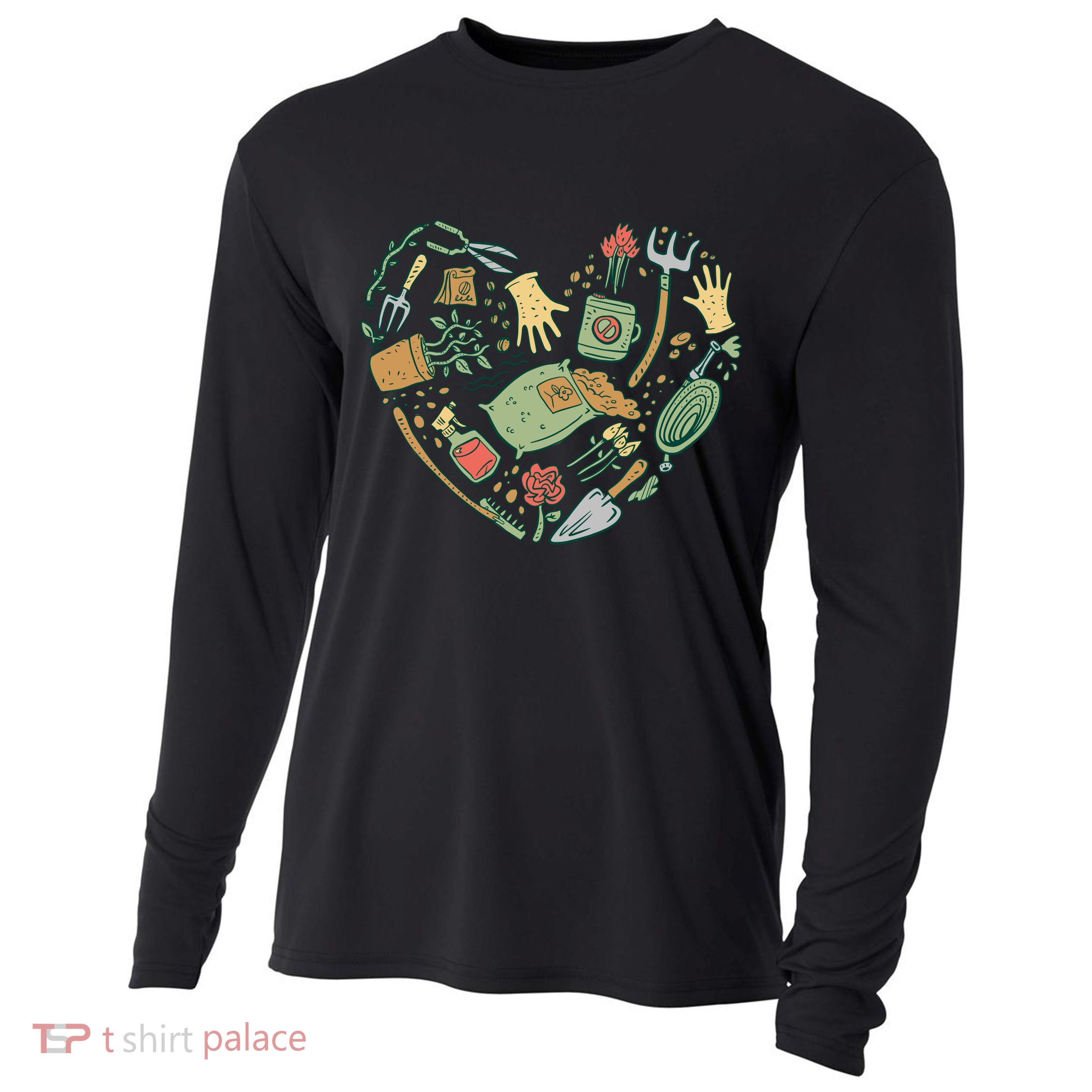 Garden Tools Heart Cooling Performance Long Sleeve Crew