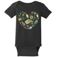 Garden Tools Heart Baby Bodysuit