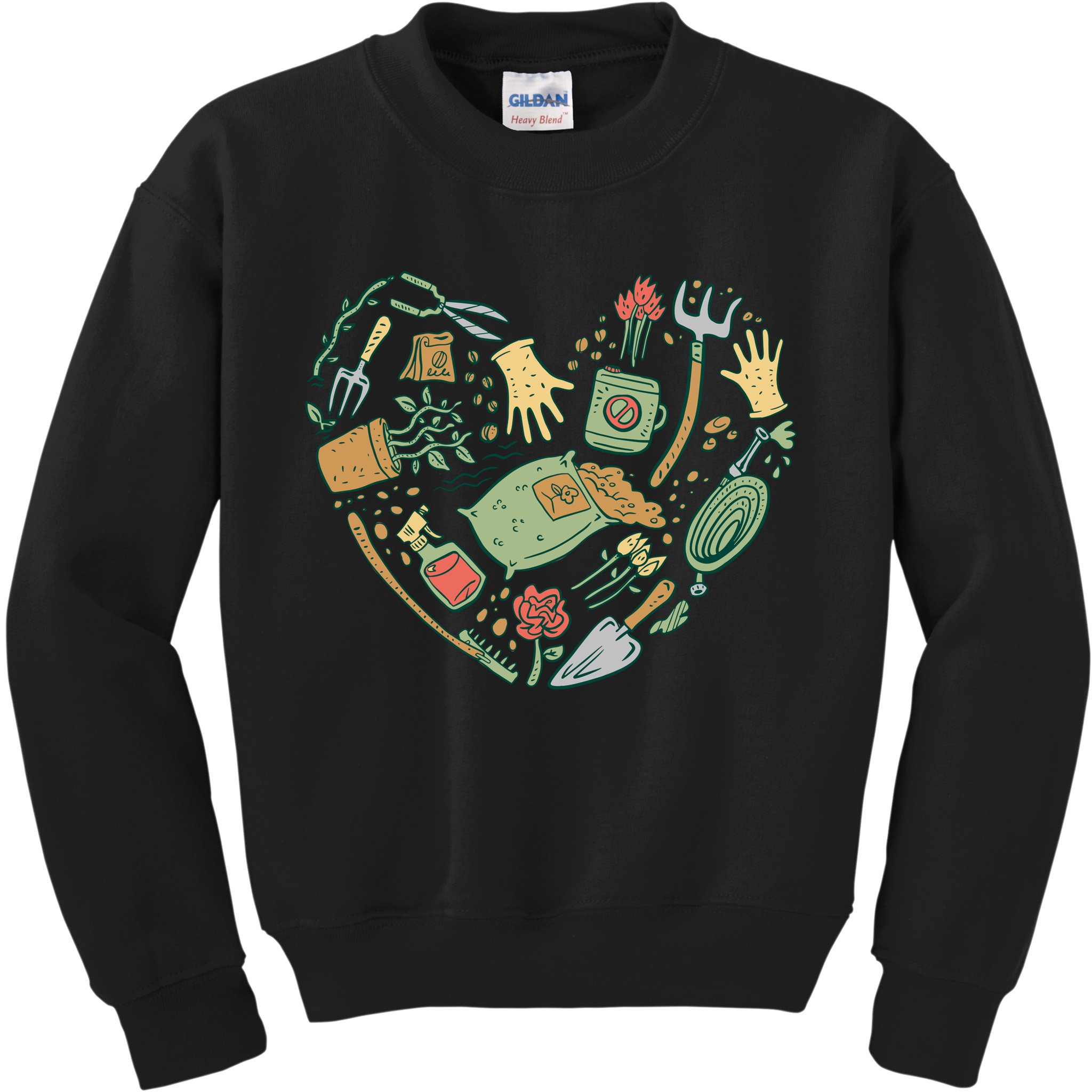 Garden Tools Heart Kids Sweatshirt