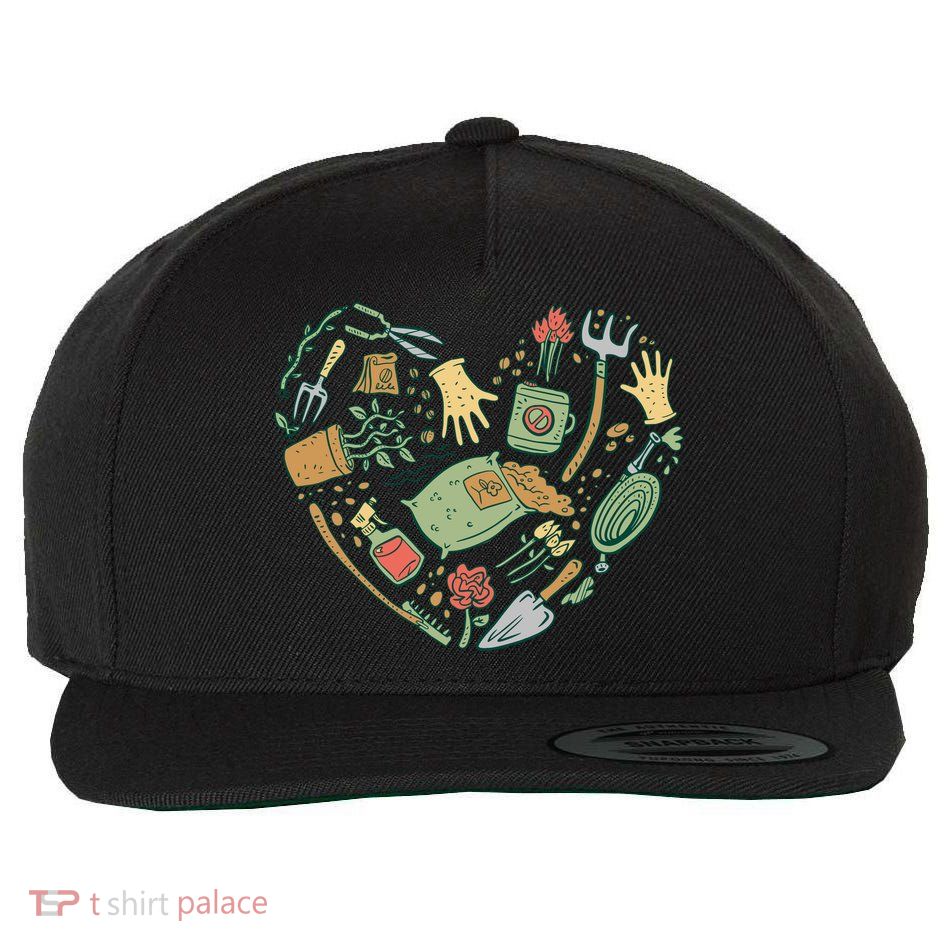 Garden Tools Heart Wool Snapback Cap