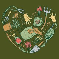 Garden Tools Heart Sustainable Bucket Hat
