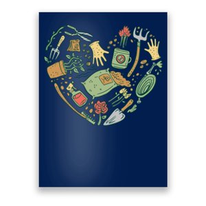 Garden Tools Heart Poster