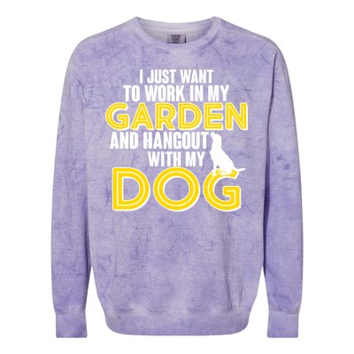 Gardening And Hangout With My Dogs Colorblast Crewneck Sweatshirt