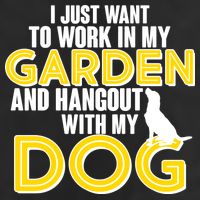Gardening And Hangout With My Dogs 7 Panel Mesh Trucker Snapback Hat