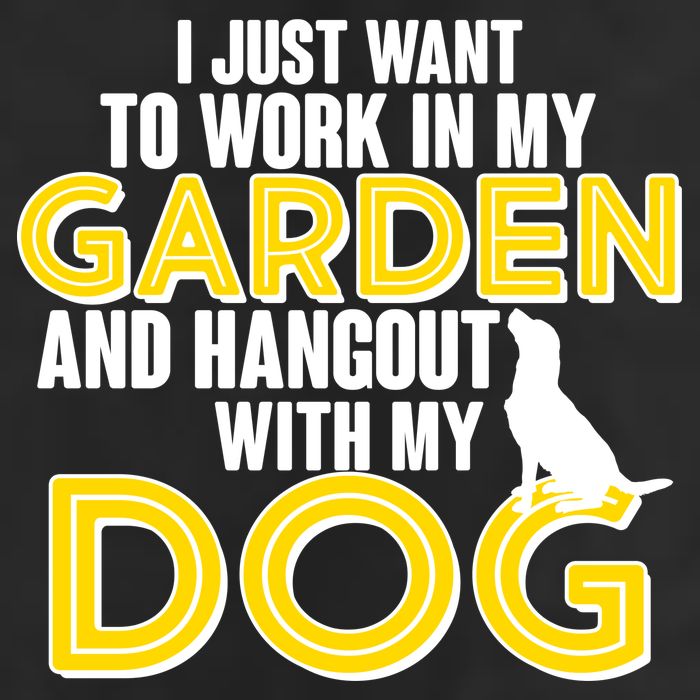 Gardening And Hangout With My Dogs 7 Panel Mesh Trucker Snapback Hat