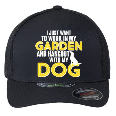 Gardening And Hangout With My Dogs Flexfit Unipanel Trucker Cap