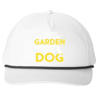 Gardening And Hangout With My Dogs Snapback Five-Panel Rope Hat