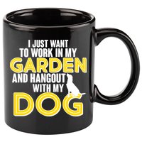 Gardening And Hangout With My Dogs 11oz C Handle Ceramic Mug