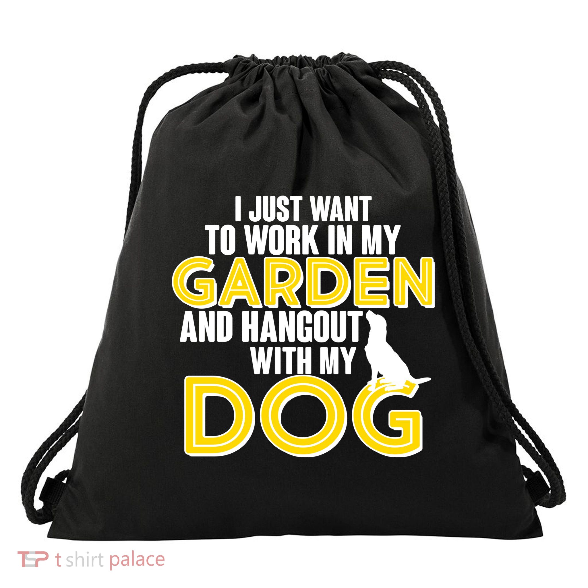 Gardening And Hangout With My Dogs Drawstring Bag