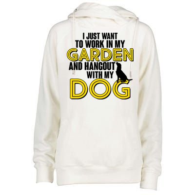 Gardening And Hangout With My Dogs Womens Funnel Neck Pullover Hood