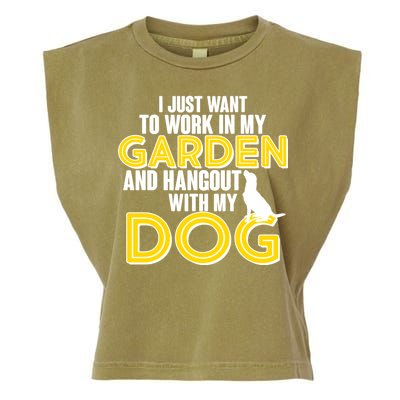 Gardening And Hangout With My Dogs Garment-Dyed Women's Muscle Tee