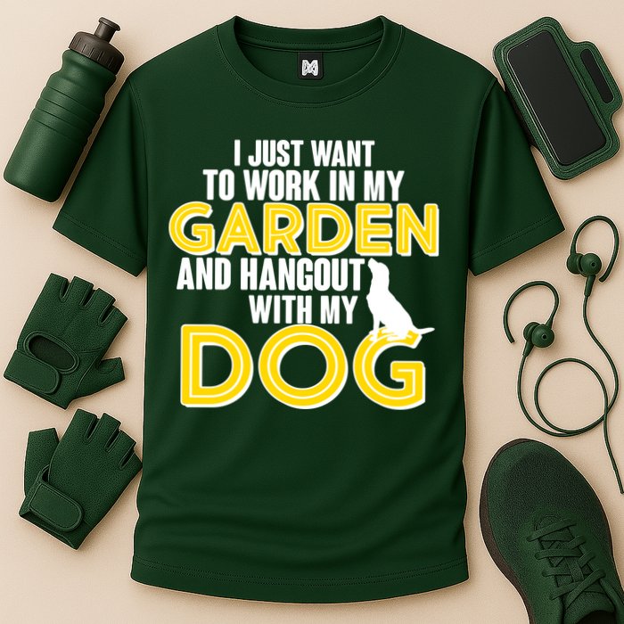 Gardening And Hangout With My Dogs Cooling Performance Crew T-Shirt