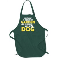 Gardening And Hangout With My Dogs Full-Length Apron With Pockets