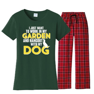 Gardening And Hangout With My Dogs Women's Flannel Pajama Set