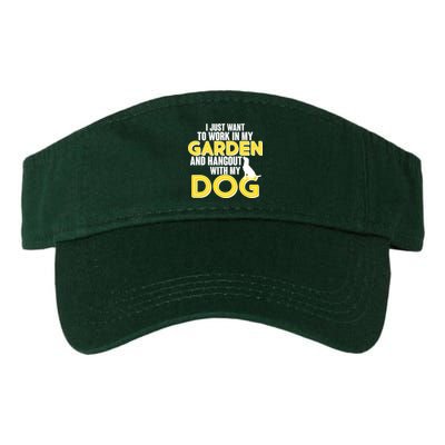 Gardening And Hangout With My Dogs Valucap Bio-Washed Visor