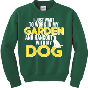 Gardening And Hangout With My Dogs Kids Sweatshirt