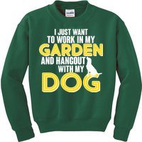 Gardening And Hangout With My Dogs Kids Sweatshirt