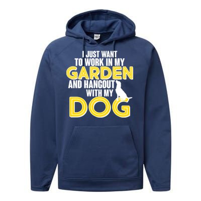 Gardening And Hangout With My Dogs Performance Fleece Hoodie