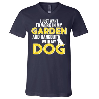 Gardening And Hangout With My Dogs V-Neck T-Shirt