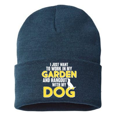 Gardening And Hangout With My Dogs Sustainable Knit Beanie