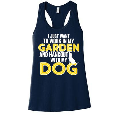 Gardening And Hangout With My Dogs Women's Racerback Tank