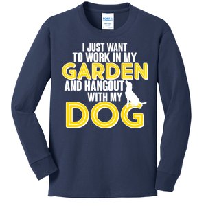 Gardening And Hangout With My Dogs Kids Long Sleeve Shirt