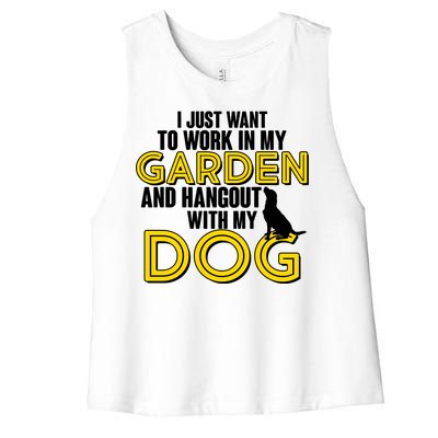 Gardening And Hangout With My Dogs Women's Racerback Cropped Tank