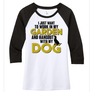 Gardening And Hangout With My Dogs Women's Tri-Blend 3/4-Sleeve Raglan Shirt